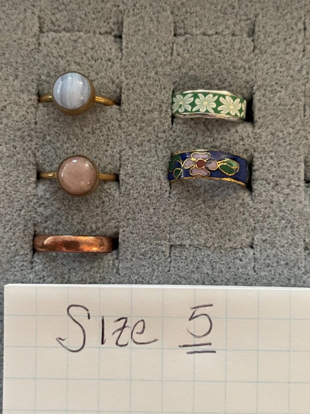 Vintage Jewelry Bundle Size 5 Rings Patina Retro Anthropologie Free People Boho